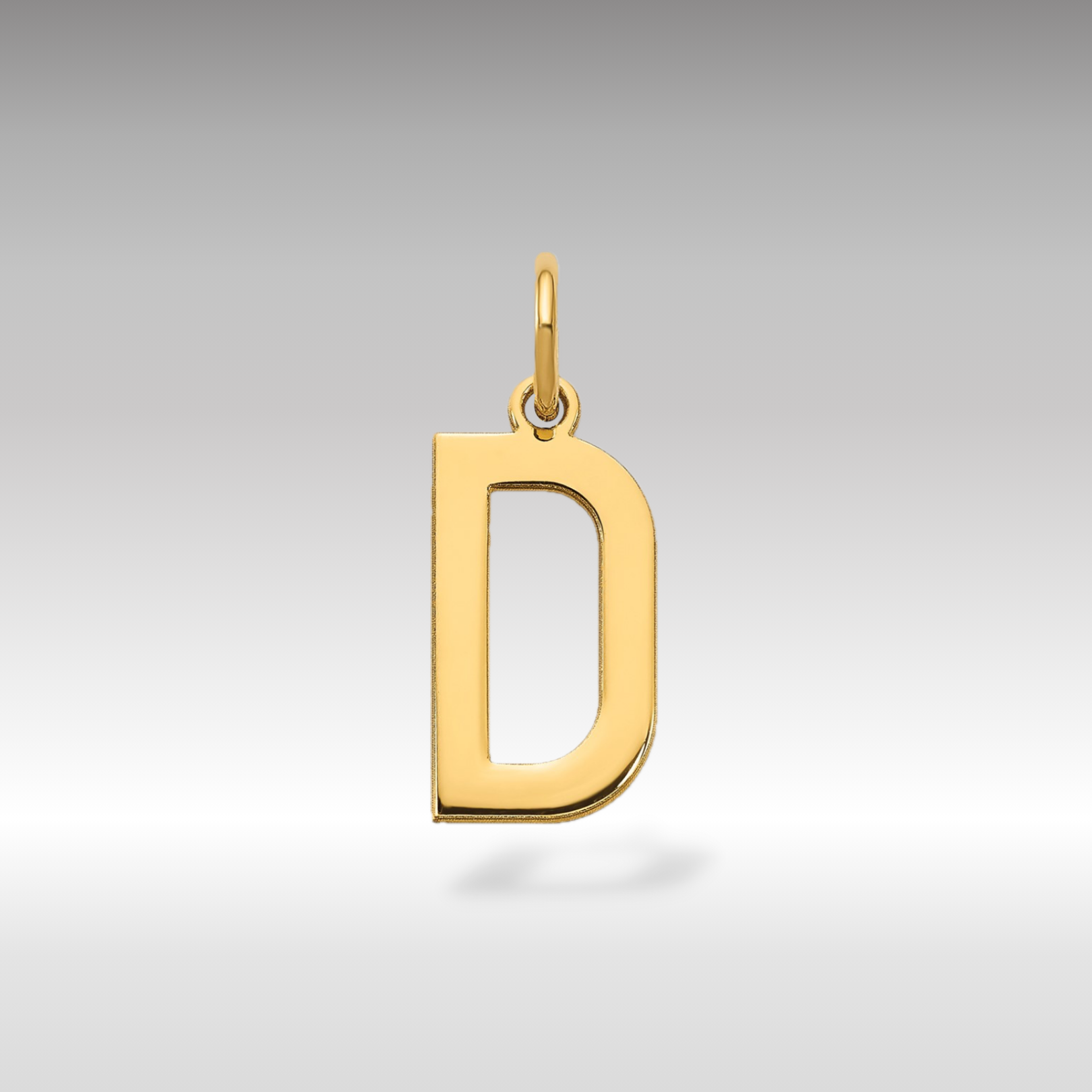 14K Gold Letter "D" Initial Pendant - Charlie & Co. Jewelry