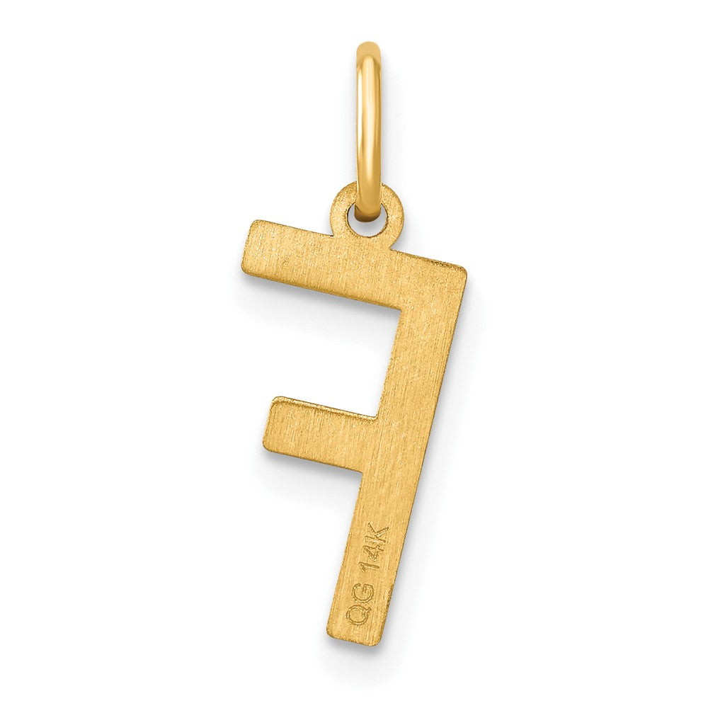 14K Gold Letter "F" Initial Pendant - Charlie & Co. Jewelry