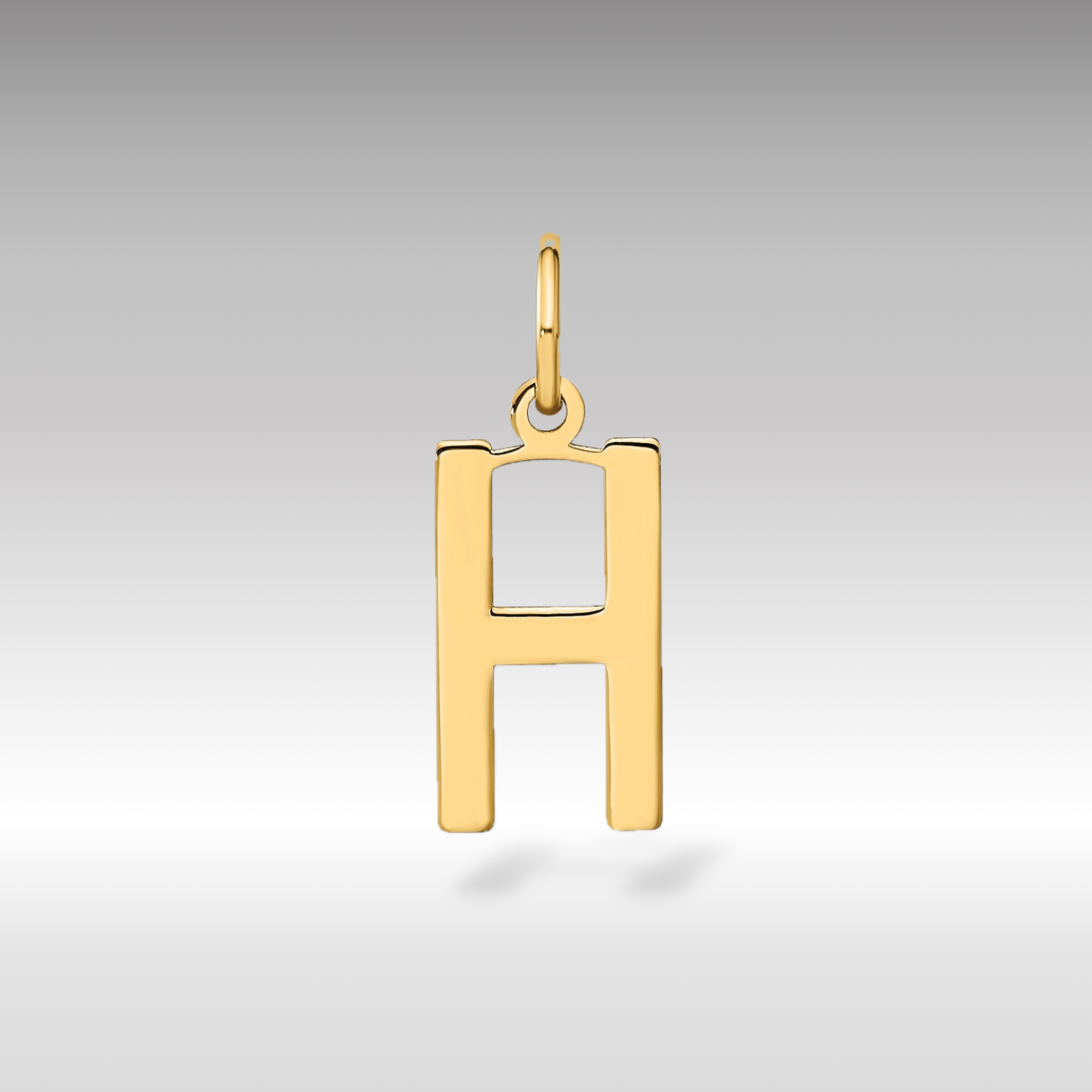 14K Gold Letter "H" Initial Pendant - Charlie & Co. Jewelry