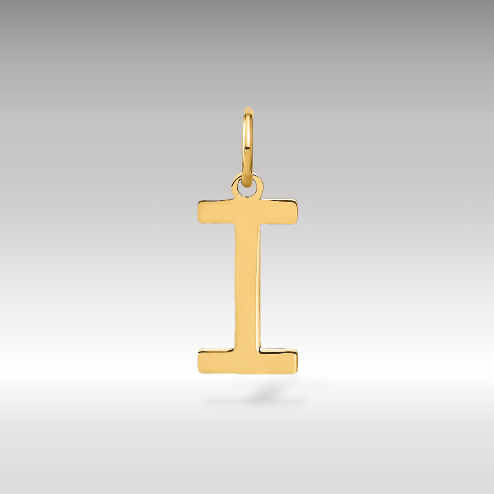 14K Gold Letter "I" Initial Pendant - Charlie & Co. Jewelry