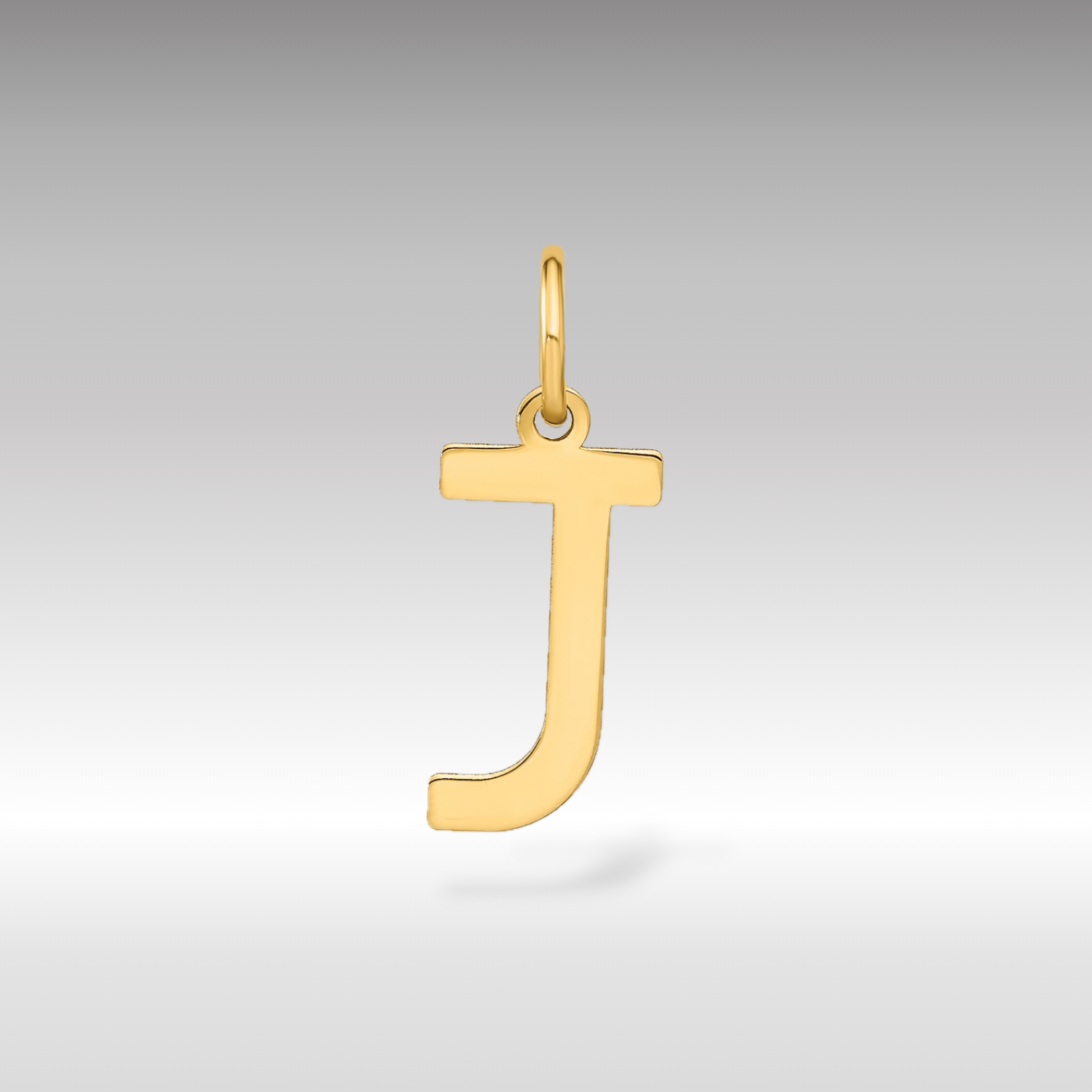 14K Gold Letter "J" Initial Pendant - Charlie & Co. Jewelry