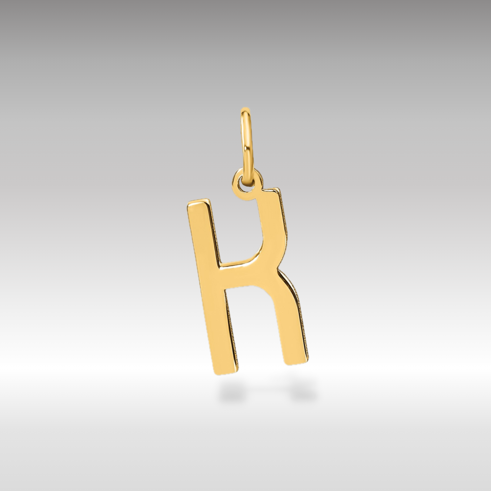14K Gold Letter "K" Initial Pendant - Charlie & Co. Jewelry