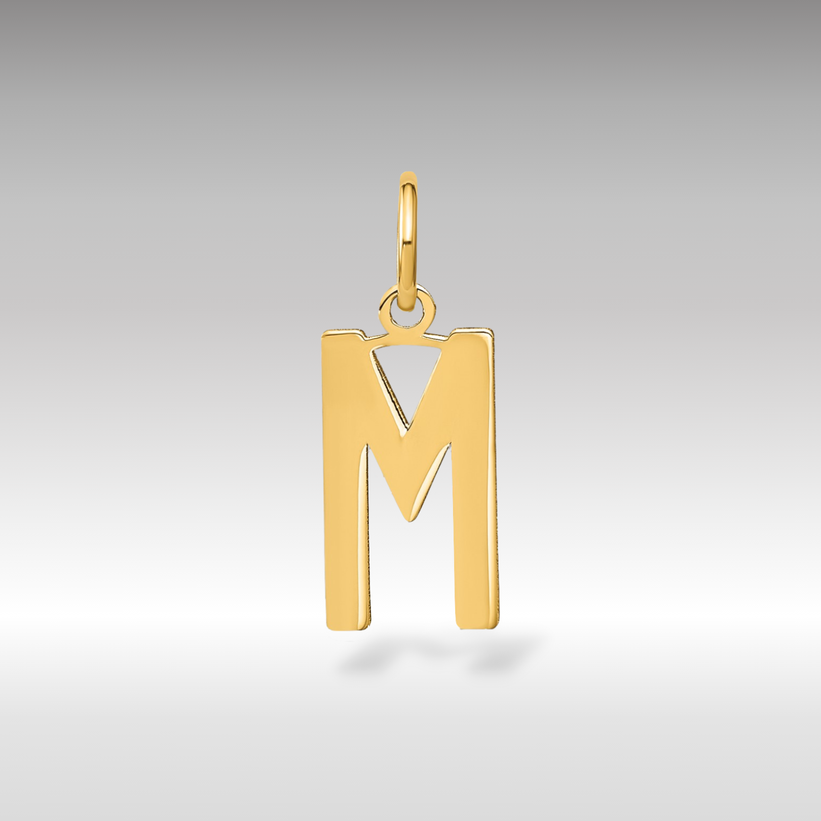 14K Gold Letter "M" Initial Pendant - Charlie & Co. Jewelry
