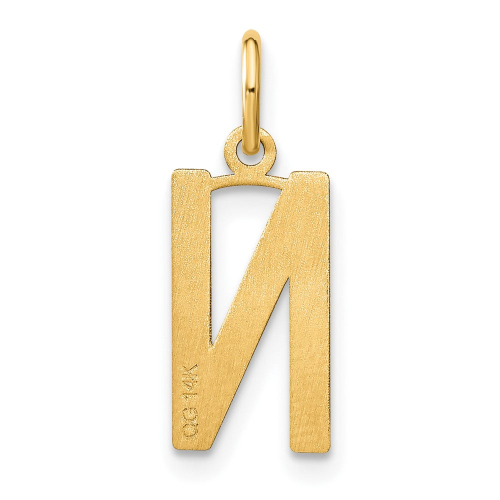 14K Gold Letter "N" Initial Pendant - Charlie & Co. Jewelry