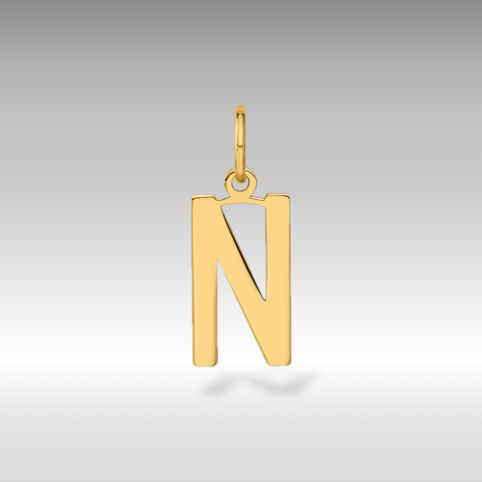 14K Gold Letter "N" Initial Pendant - Charlie & Co. Jewelry