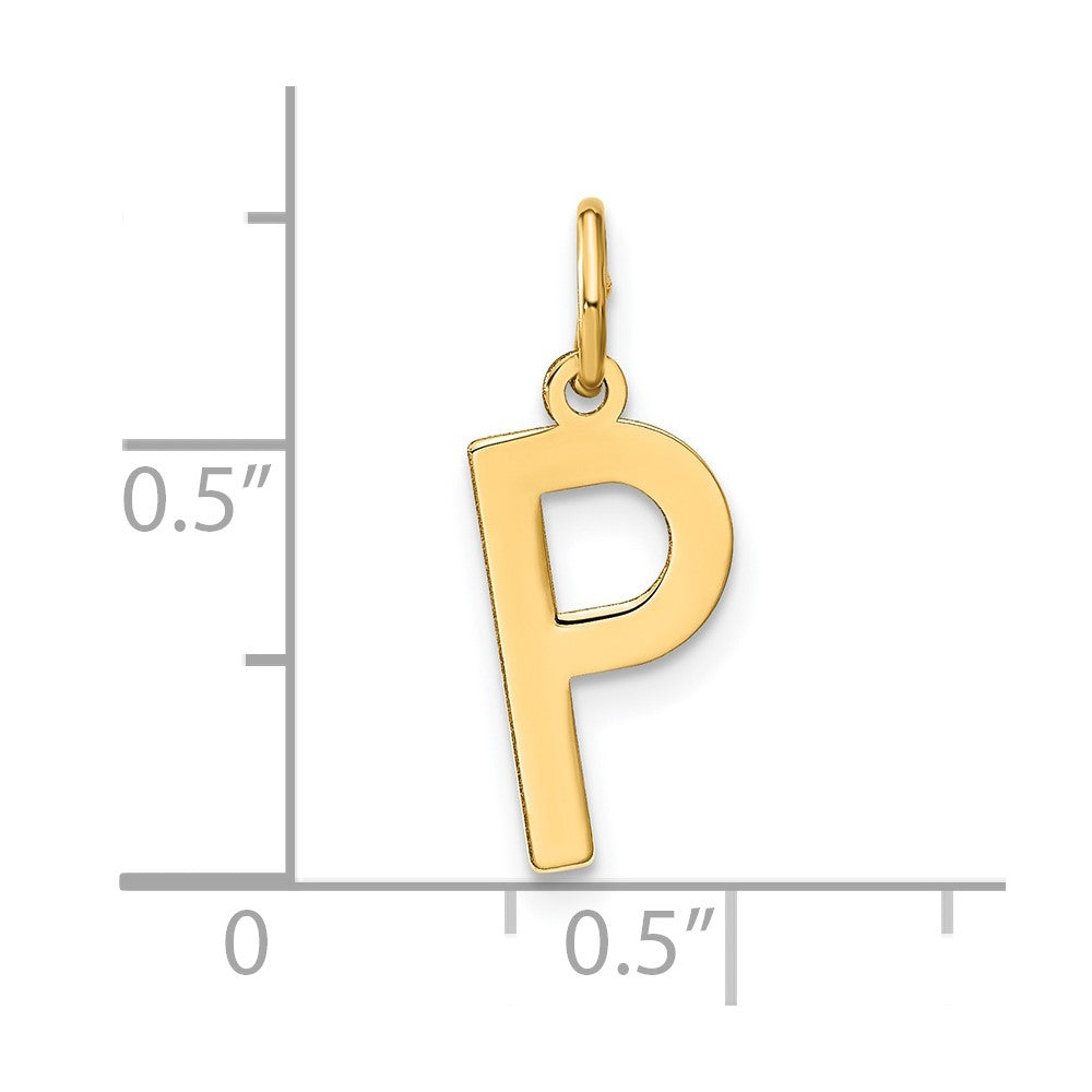 14K Gold Letter "P" Initial Pendant - Charlie & Co. Jewelry