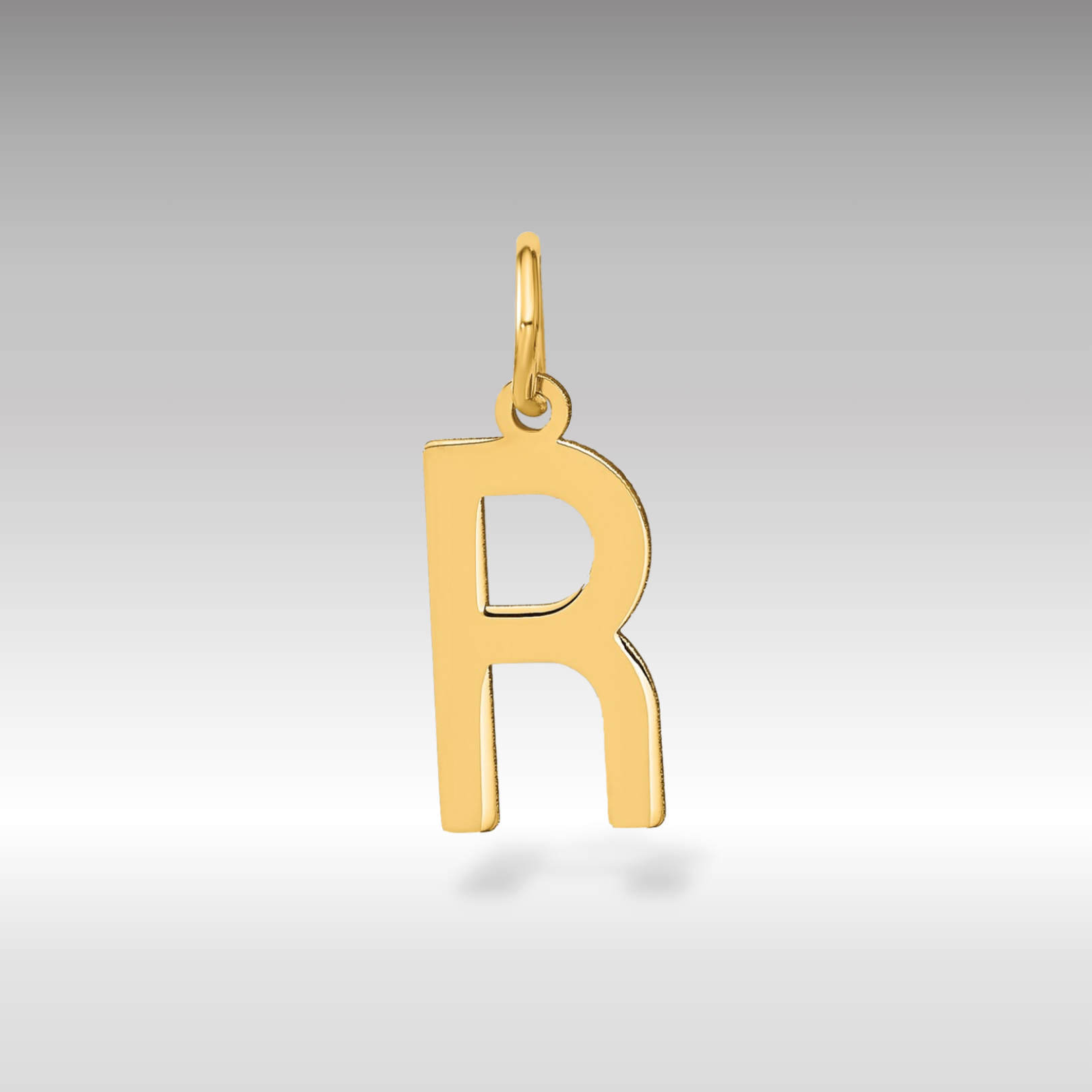 14K Gold Letter "R" Initial Pendant - Charlie & Co. Jewelry