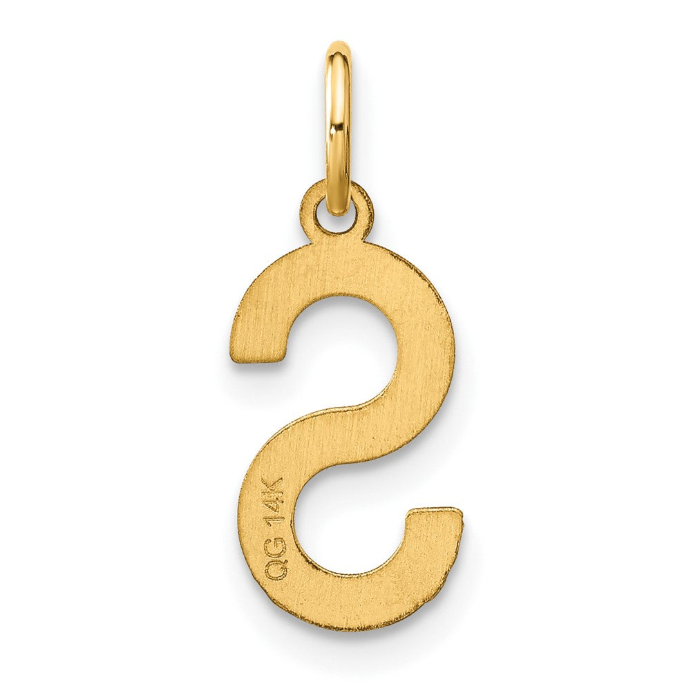 14K Gold Letter "S" Initial Pendant - Charlie & Co. Jewelry