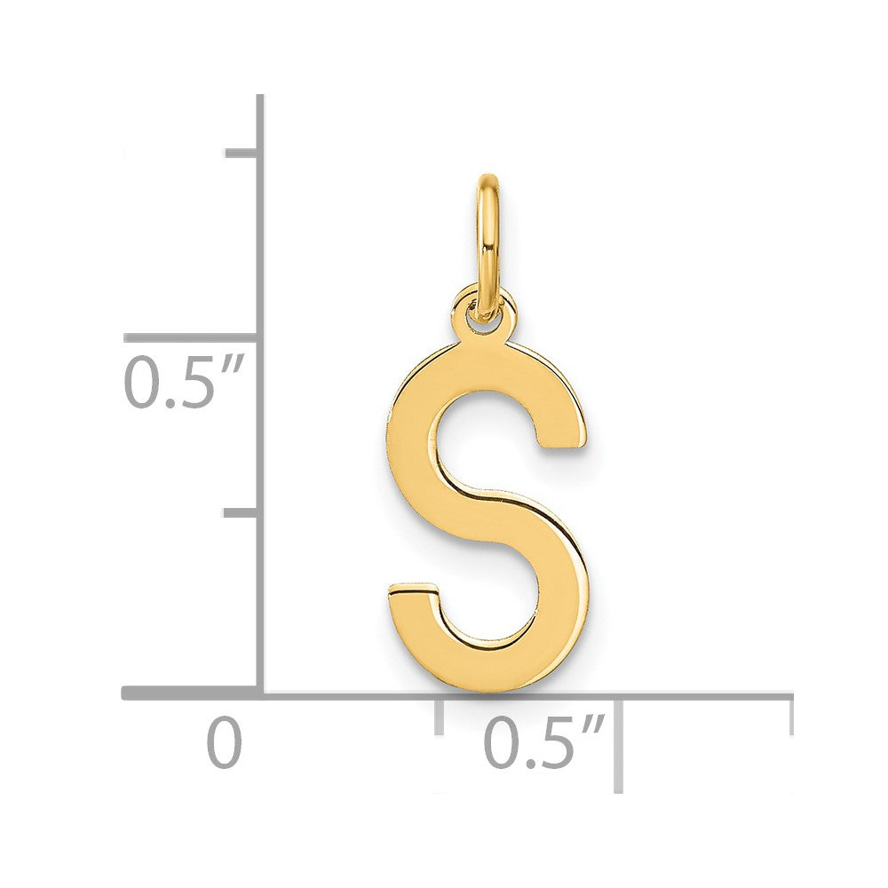 14K Gold Letter "S" Initial Pendant - Charlie & Co. Jewelry