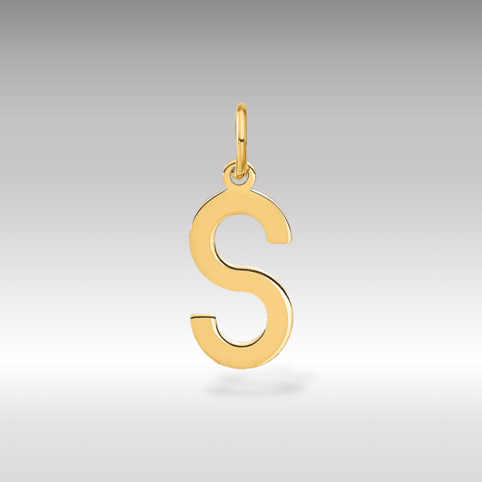 14K Gold Letter "S" Initial Pendant - Charlie & Co. Jewelry