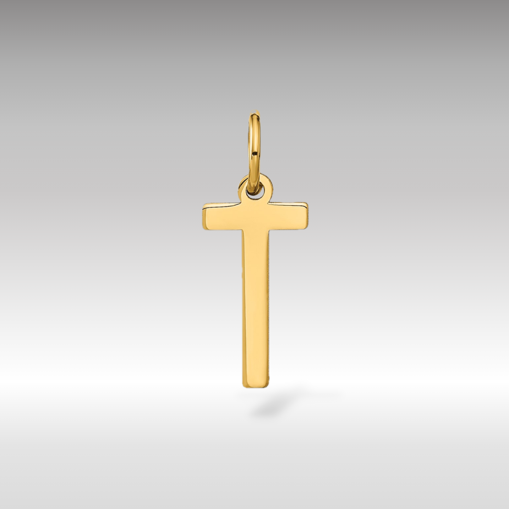 14K Gold Letter "T" Initial Pendant - Charlie & Co. Jewelry