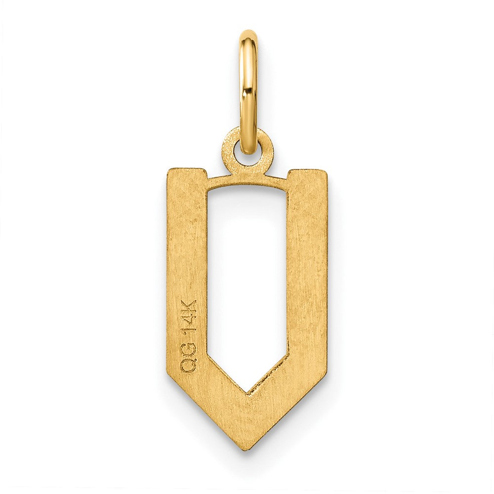 14K Gold Letter "V" Initial Pendant - Charlie & Co. Jewelry