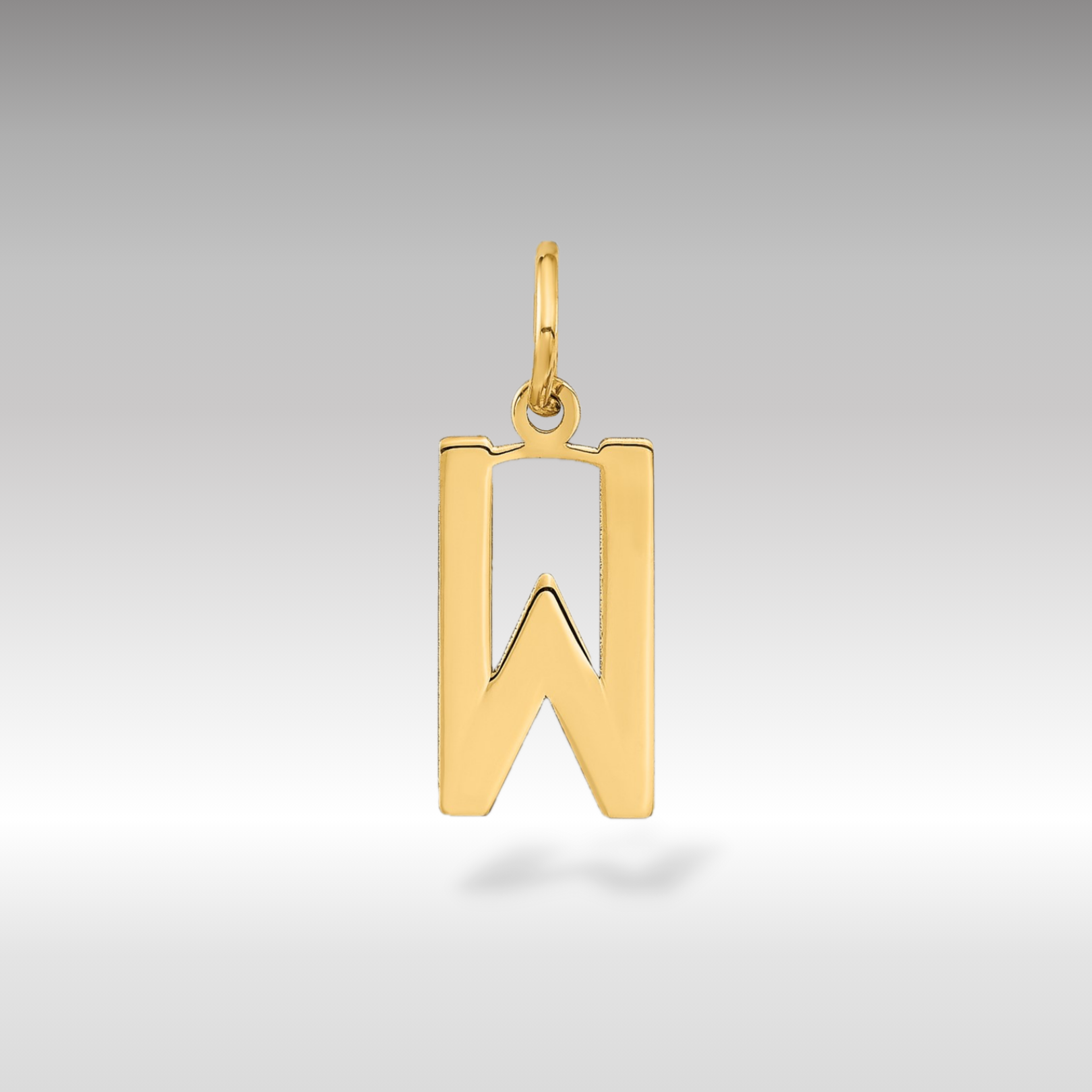 14K Gold Letter "W" Initial Pendant - Charlie & Co. Jewelry