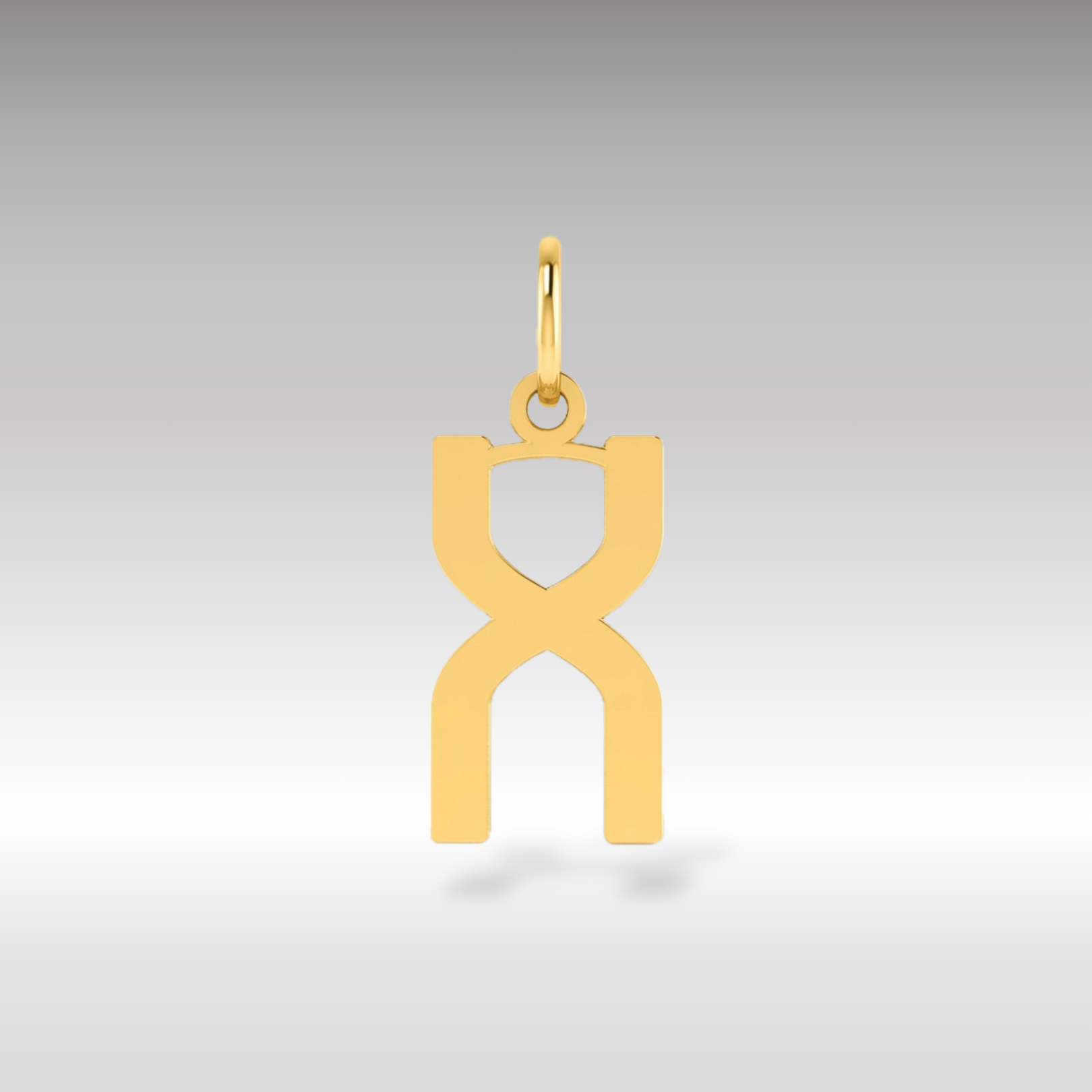 14K Gold Letter "X" Initial Pendant - Charlie & Co. Jewelry