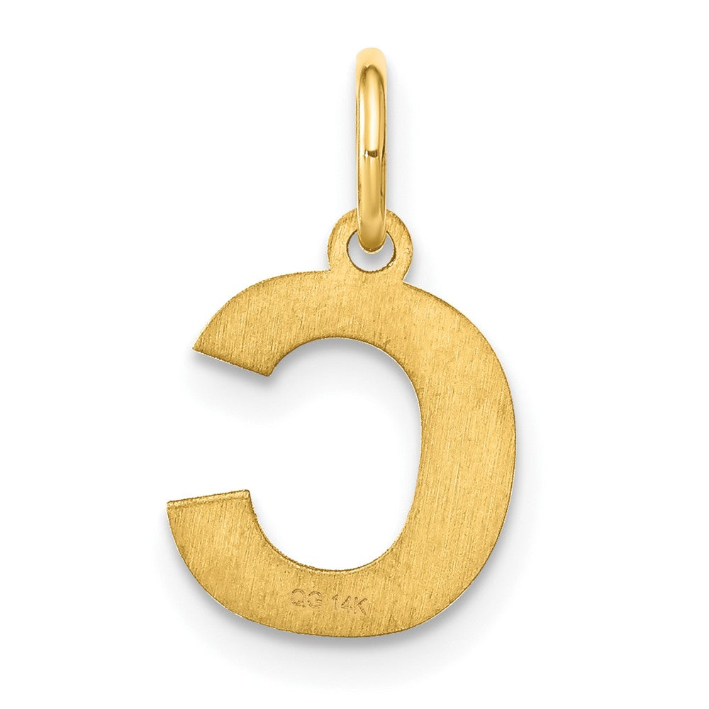 14K Gold Block Letter "C" Initial Pendant - Charlie & Co. Jewelry