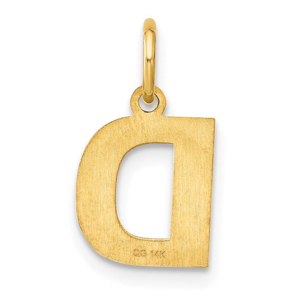 14K Gold Block Letter "D" Initial Pendant - Charlie & Co. Jewelry