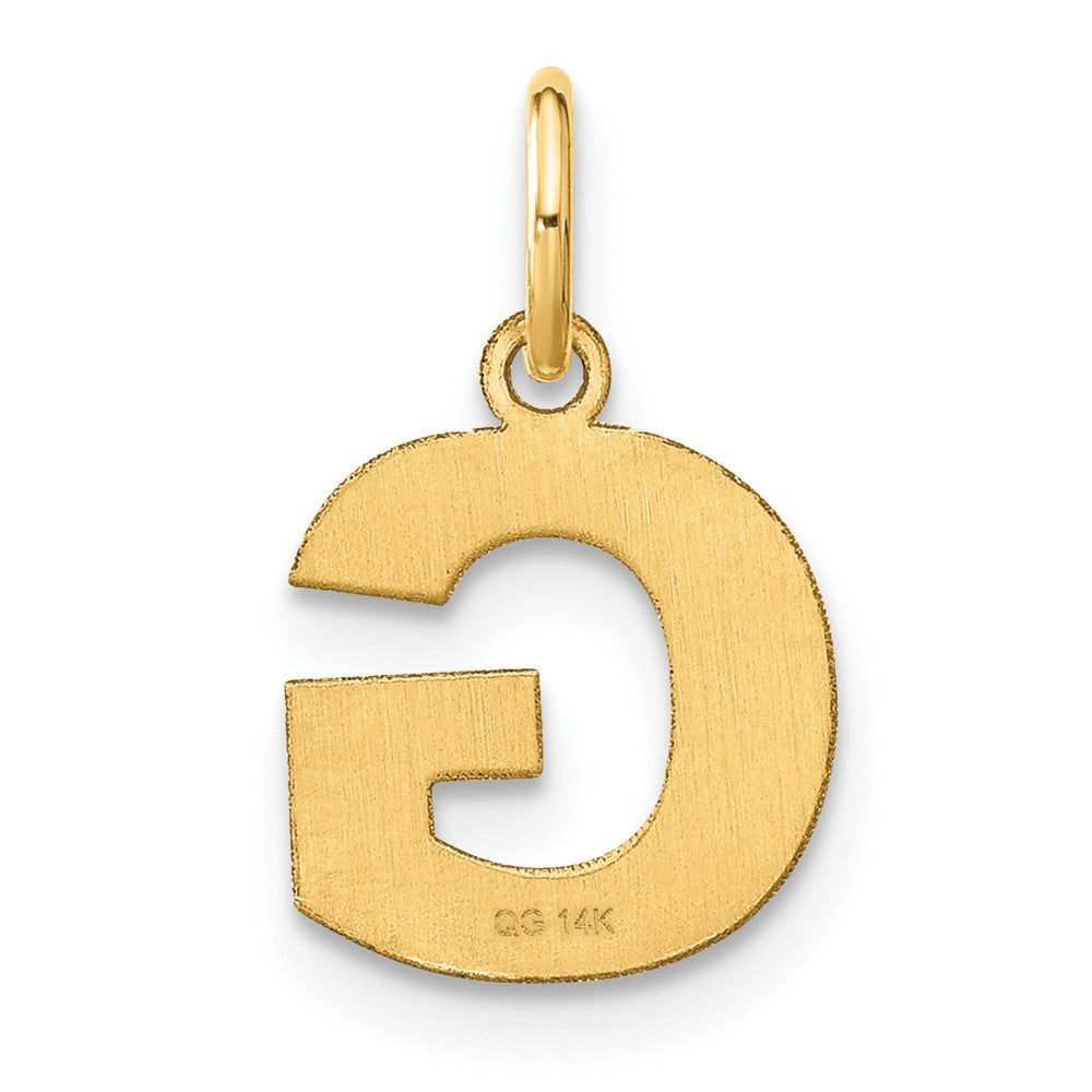 14K Gold Block Letter "G" Initial Pendant - Charlie & Co. Jewelry