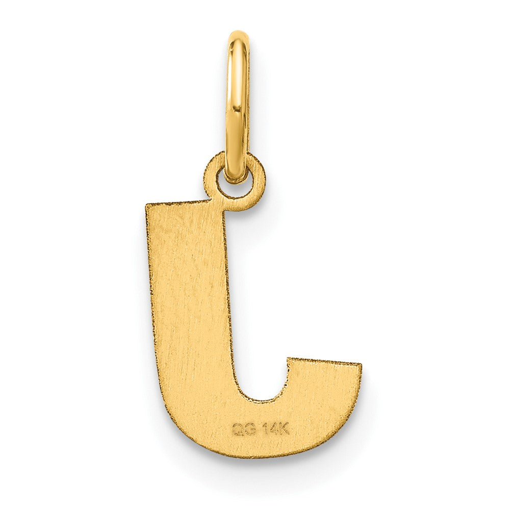 14K Gold Block Letter "J" Initial Pendant - Charlie & Co. Jewelry