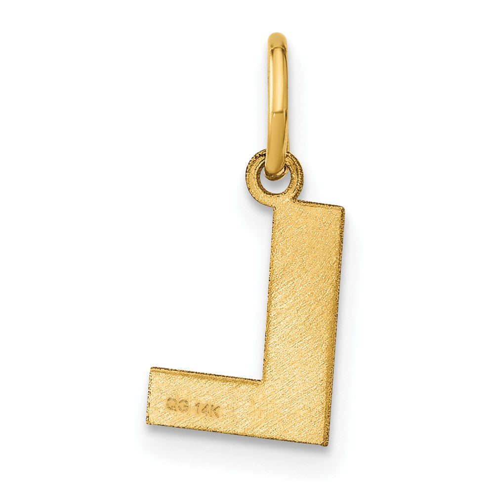 14K Gold Block Letter "L" Initial Pendant - Charlie & Co. Jewelry