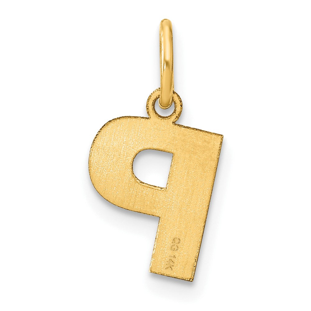 14K Gold Block Letter "P" Initial Pendant - Charlie & Co. Jewelry