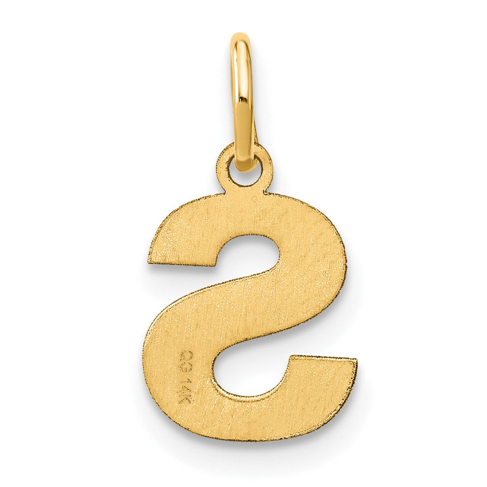 14K Gold Block Letter "S" Initial Pendant - Charlie & Co. Jewelry