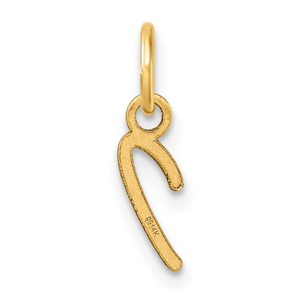 14K Gold Small Script Letter "I" Initial Pendant - Charlie & Co. Jewelry