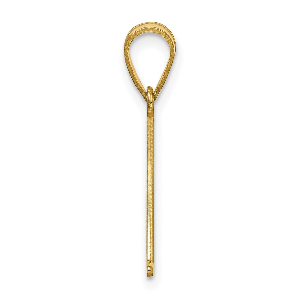 Charlie & Co Jewelry | 14k Yellow Gold Line Epoxy Initial Pendant - Model XNA1471Y