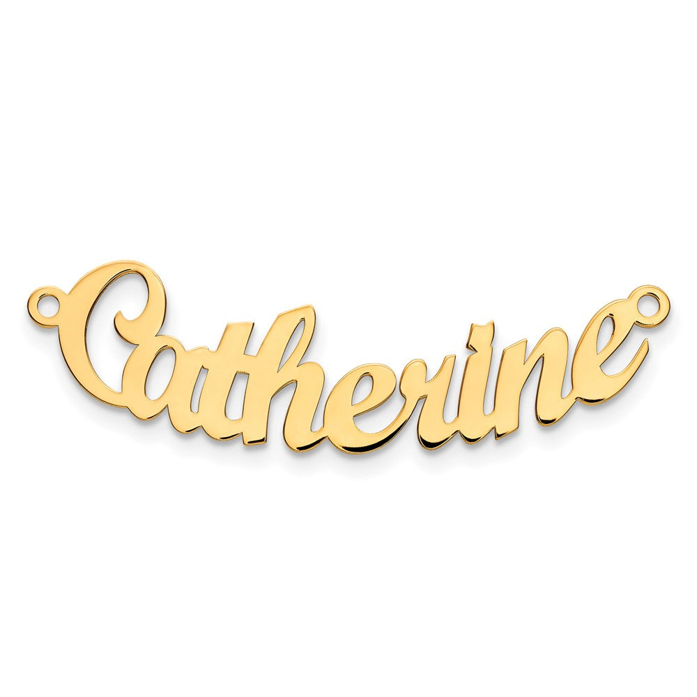 Charlie & Co Jewelry | 14k Yellow Gold Curved Name Plate - Model XNA75Y