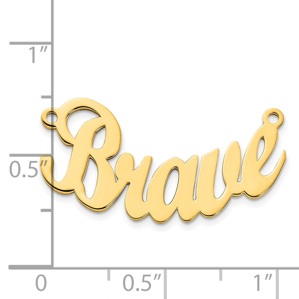Charlie & Co Jewelry | 14k Yellow Gold Curved Name Plate - Model XNA75Y