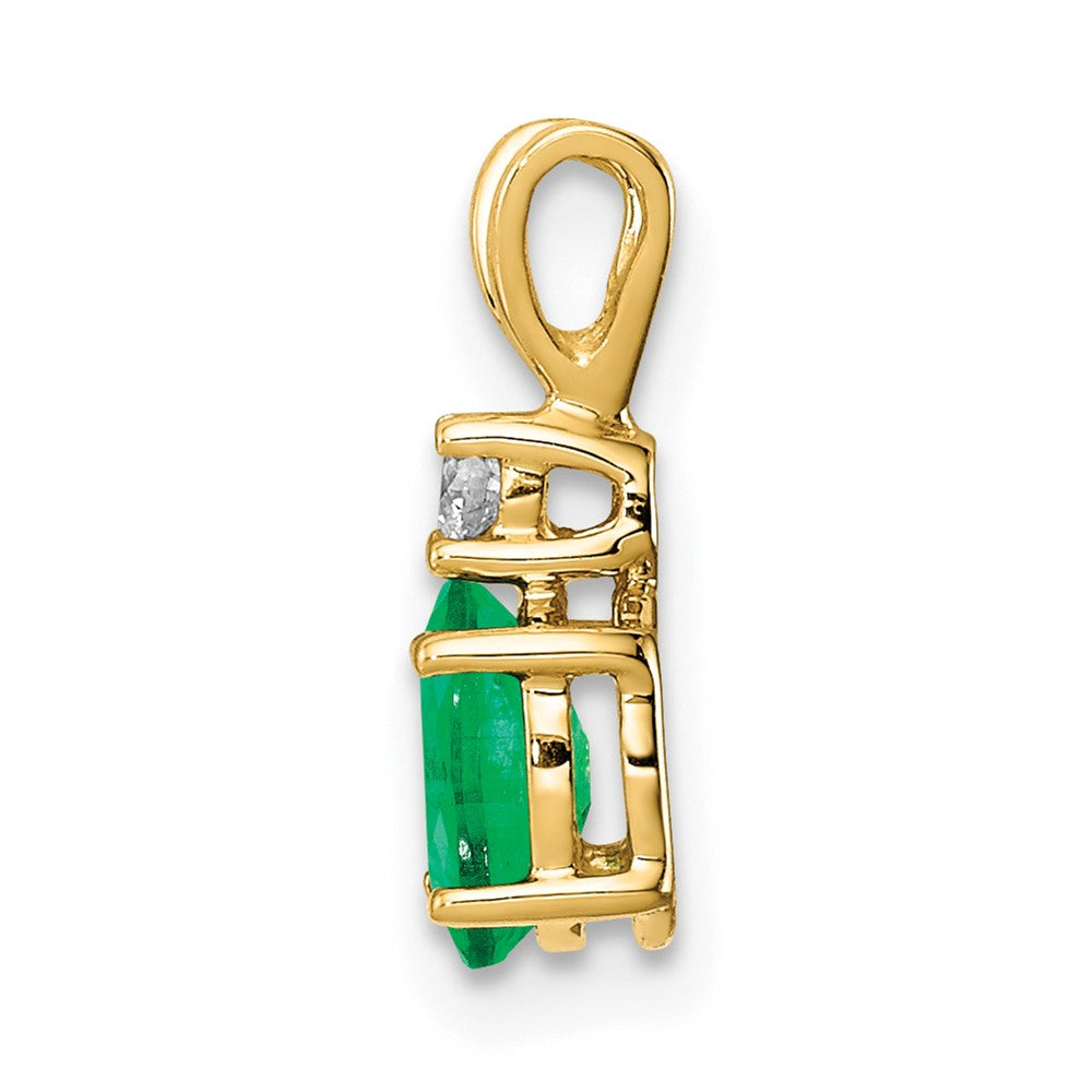 Charlie & Co Jewelry | 14k Emerald Diamond Pendant - Model XP1002E/AA