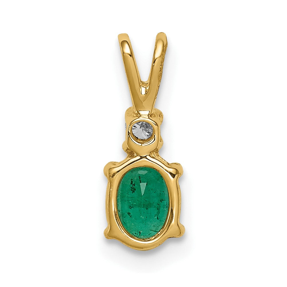 Charlie & Co Jewelry | 14k Emerald Diamond Pendant - Model XP1002E/AA