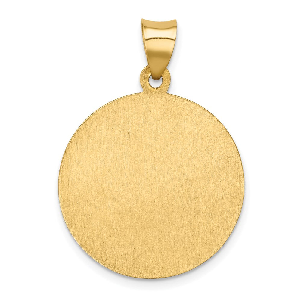 Charlie & Co Jewelry | 14k Polished And Satin St Francis Of Assisi Medal Hollow Pendant - Model XR1325