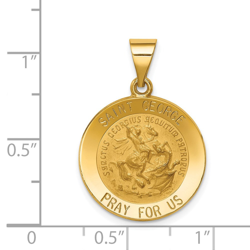 14K Gold St. George Medal Pendant - Charlie & Co. Jewelry