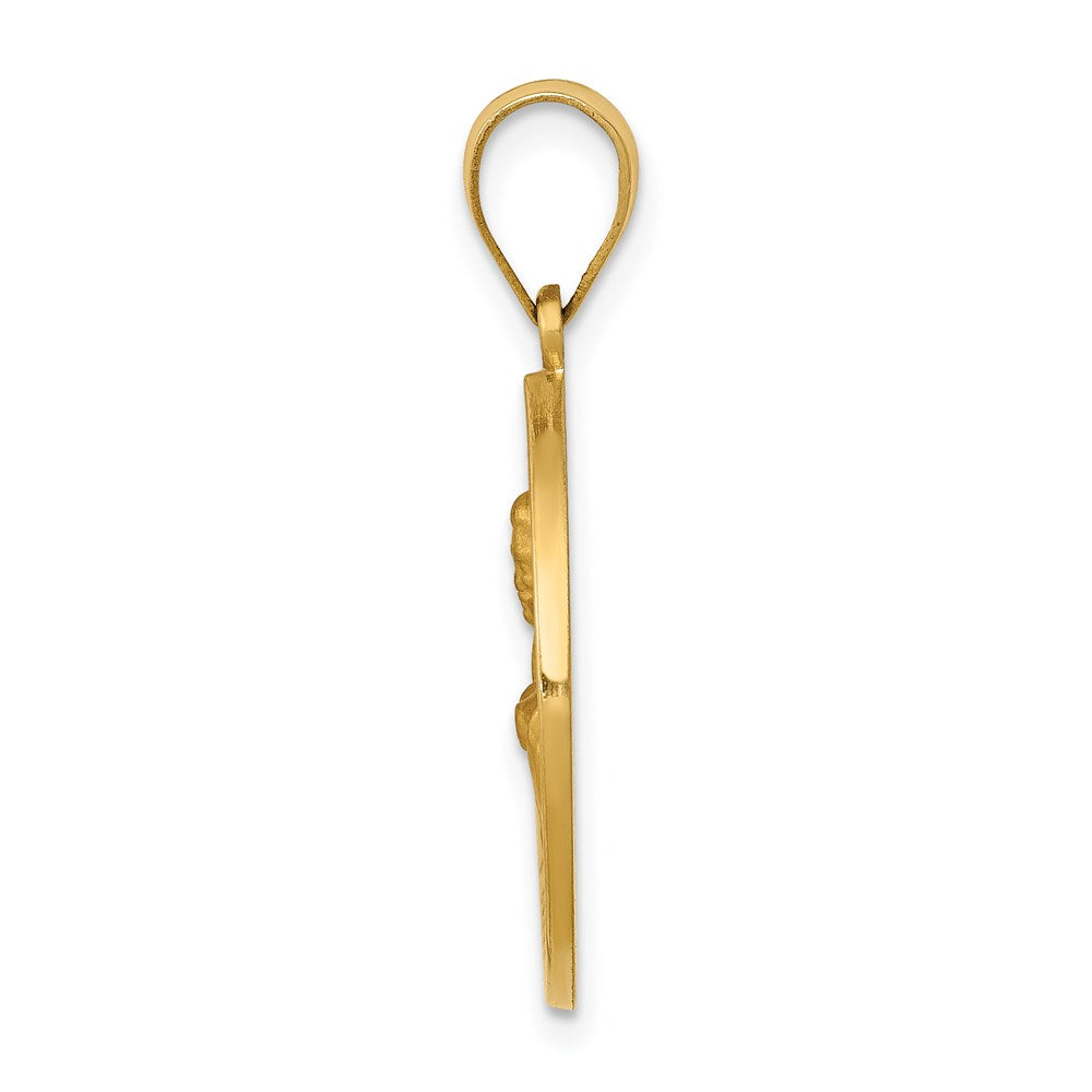Charlie & Co Jewelry | 14k Polished And Satin St John Medal Hollow Pendant - Model XR1333