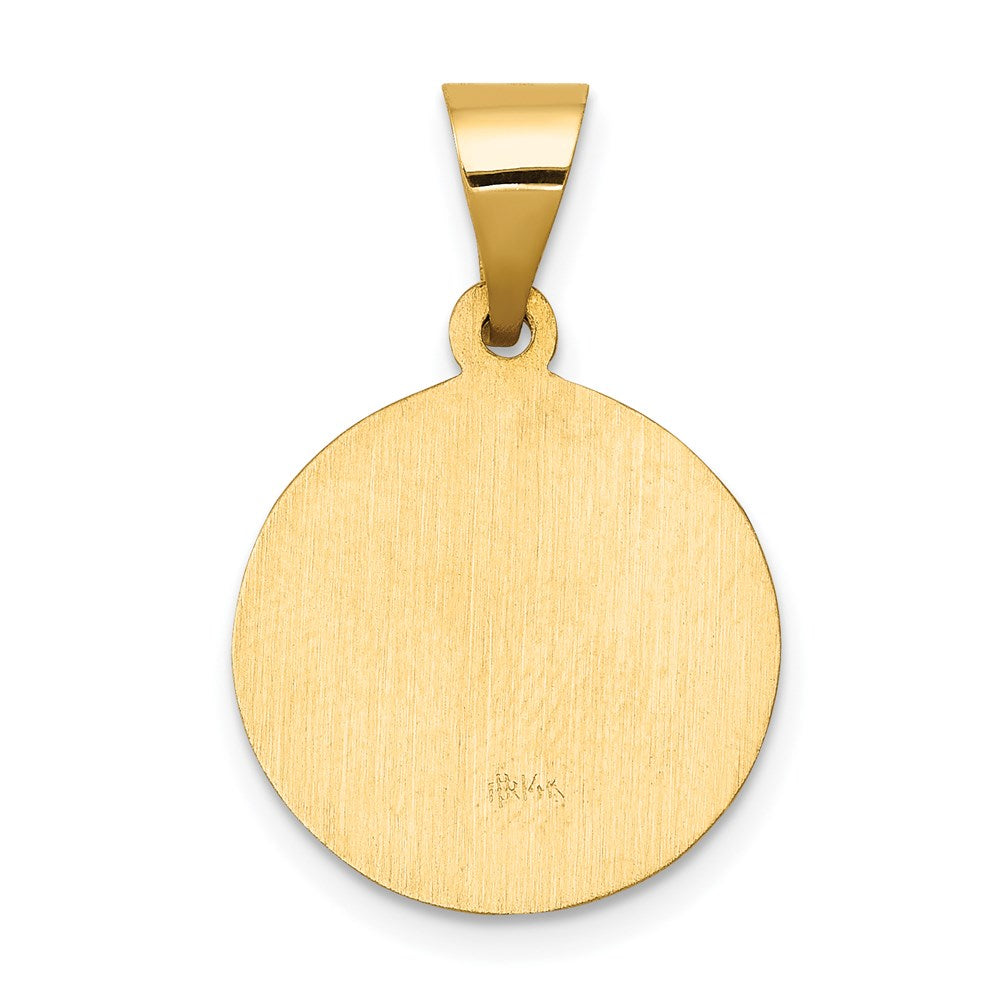 Charlie & Co Jewelry | 14k Polished And Satin St John Baptist Medal Hollow Pendant - Model XR1335
