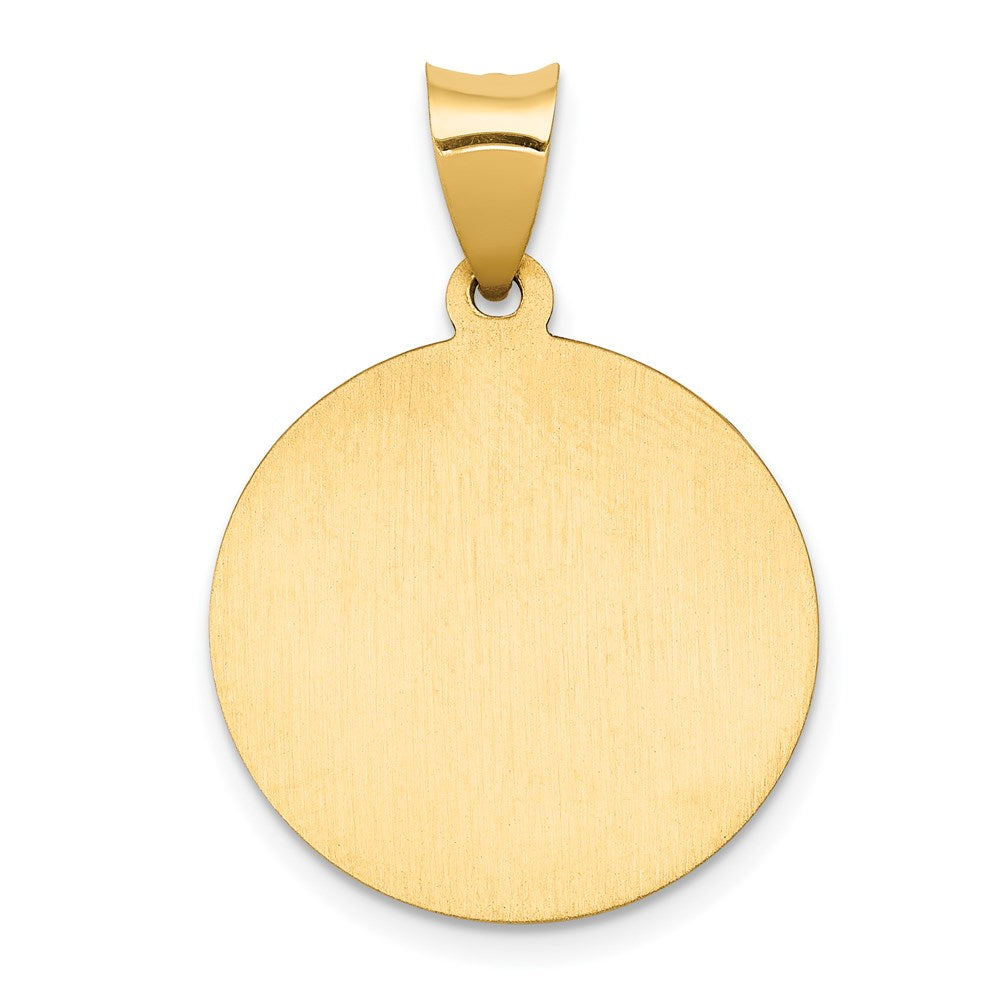 Charlie & Co Jewelry | 14k Polished And Satin St John Baptist Medal Hollow Pendant - Model XR1336