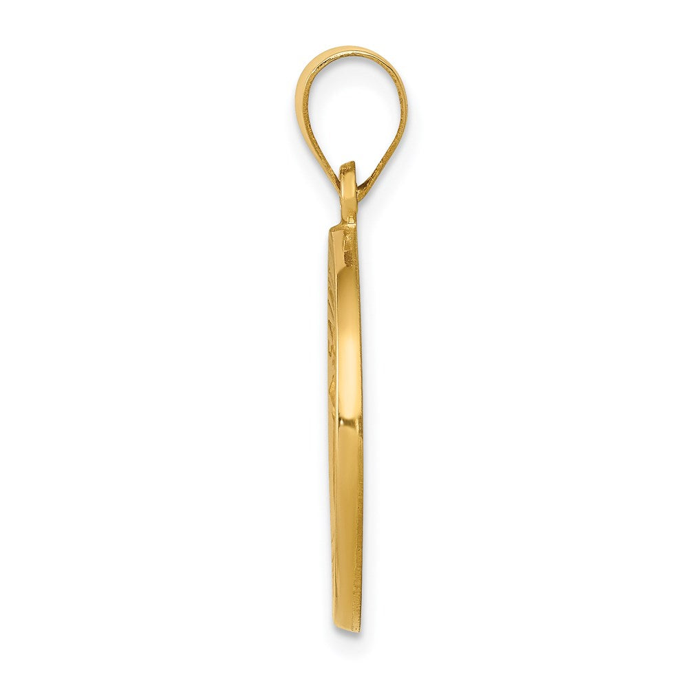 Charlie & Co Jewelry | 14k Polished And Satin St John Baptist Medal Hollow Pendant - Model XR1337