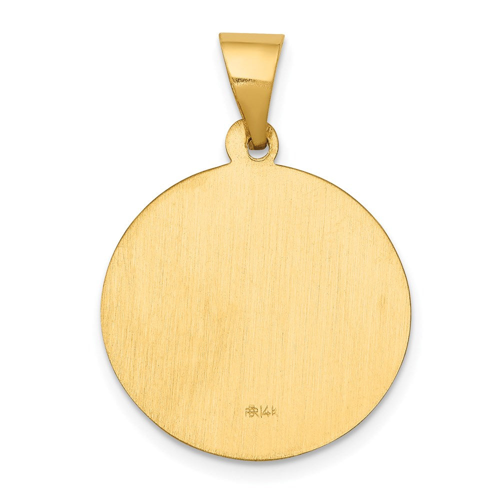 Charlie & Co Jewelry | 14k Polished And Satin St John Baptist Medal Hollow Pendant - Model XR1337
