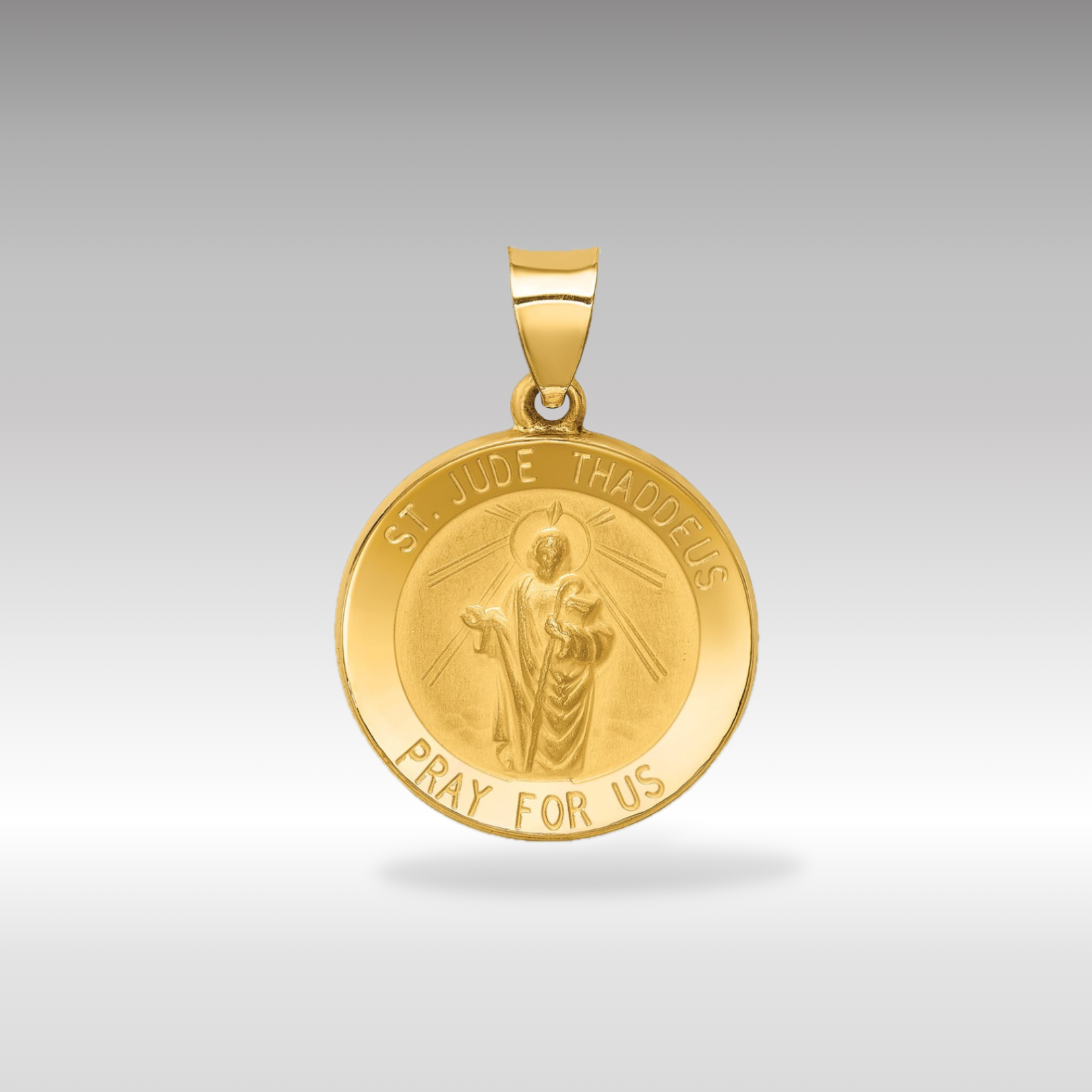 14K Gold Saint Jude Thaddeus Medal Pendant - Charlie & Co. Jewelry