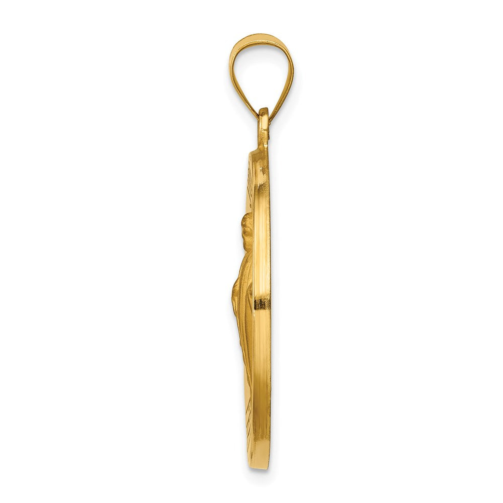 Charlie & Co Jewelry | 14k Polished And Satin St Jude Thaddeus Medal Hollow Pendant - Model XR1348