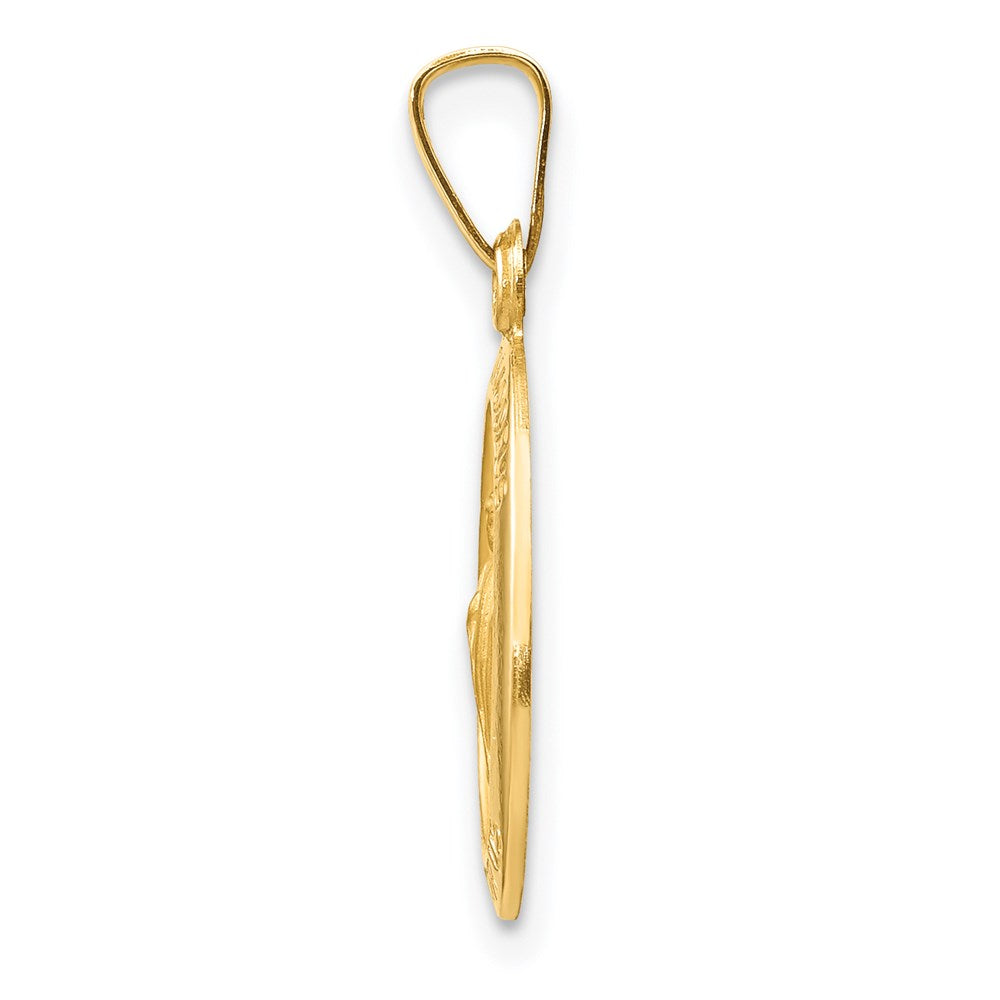 Charlie & Co Jewelry | 14k Polished And Satin St Jude Thaddeus Medal Hollow Pendant - Model XR1349
