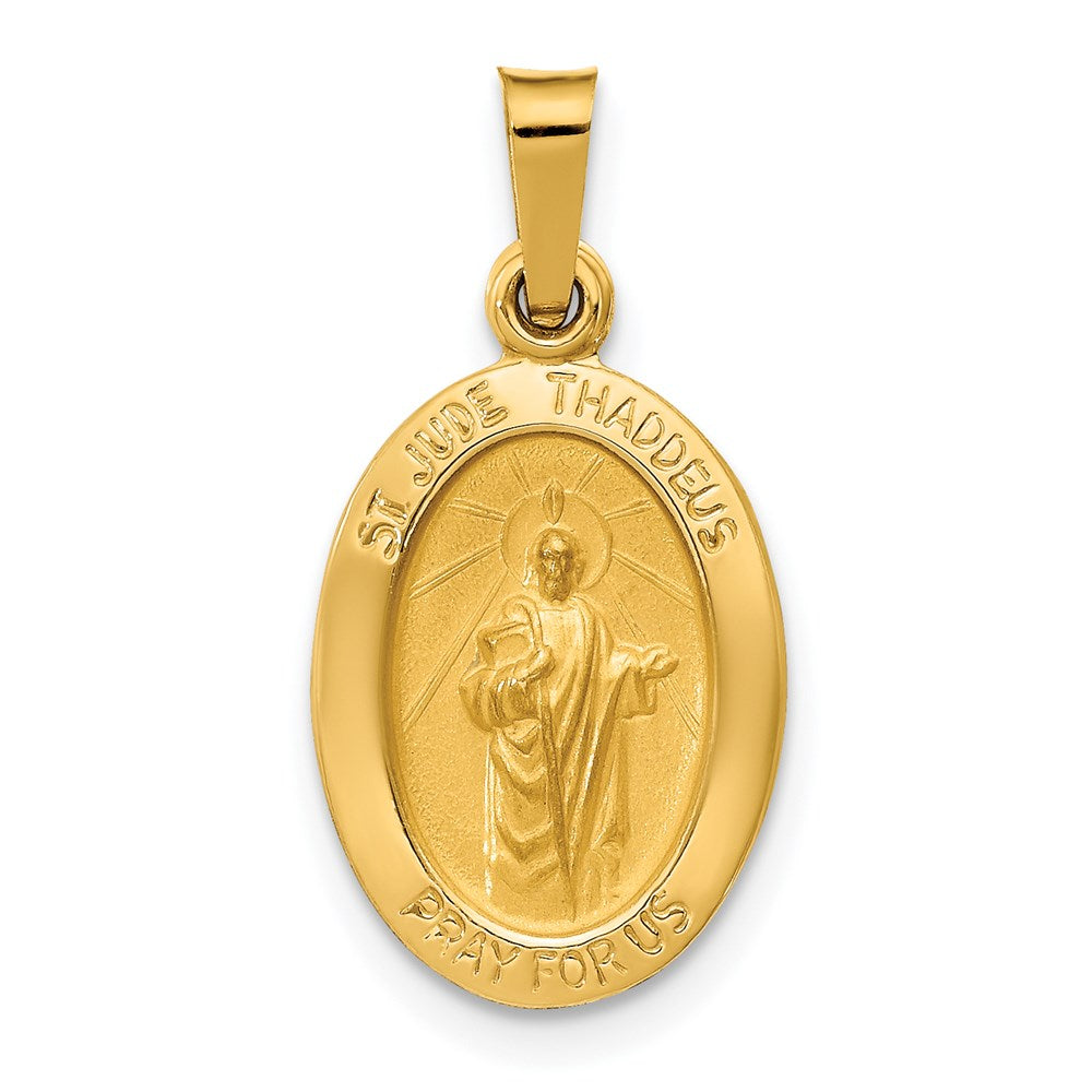 Charlie & Co Jewelry | 14k Polished And Satin St Jude Thaddeus Medal Hollow Pendant - Model XR1349
