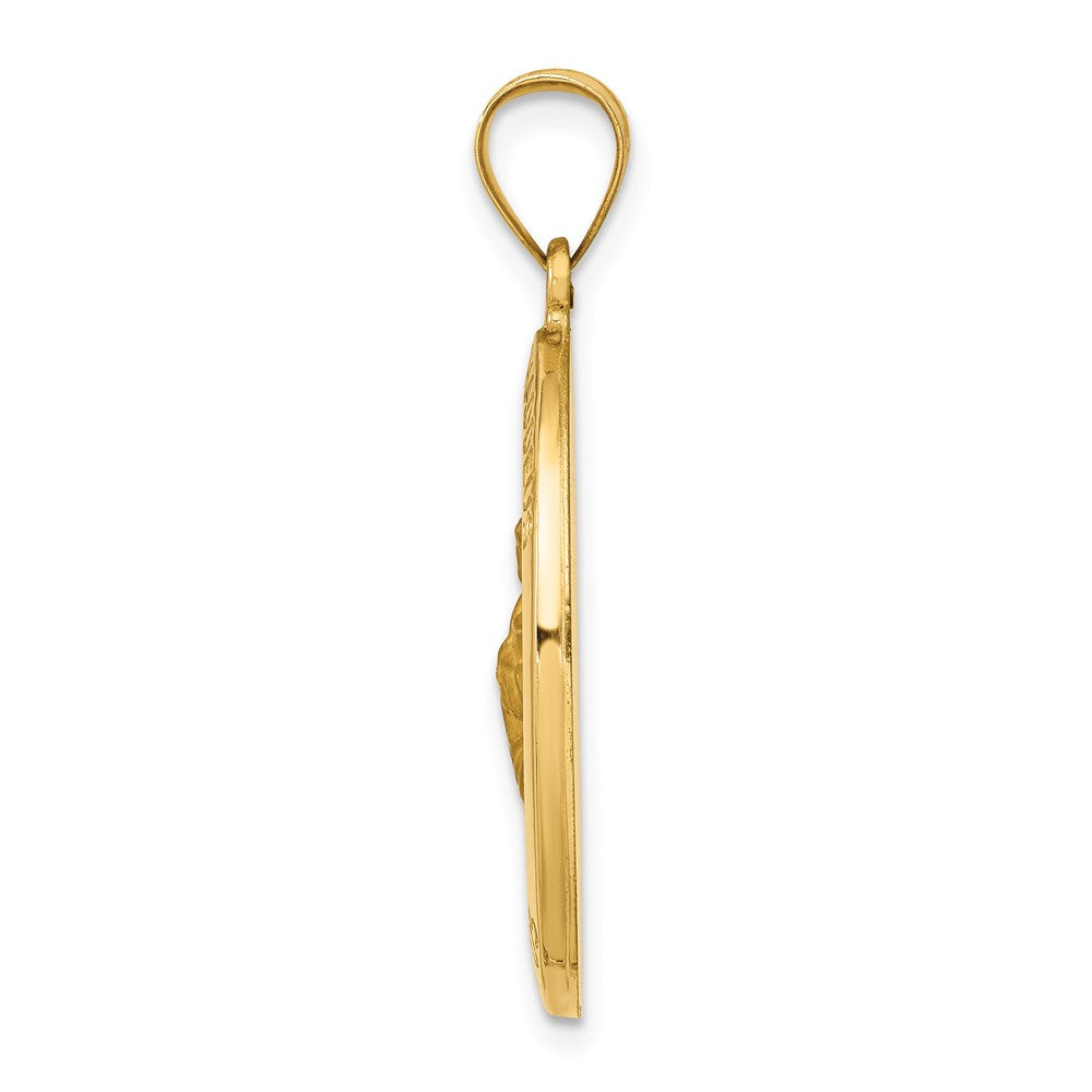 Charlie & Co Jewelry | 14k Polished And Satin St Jude Thaddeus Medal Hollow Pendant - Model XR1351