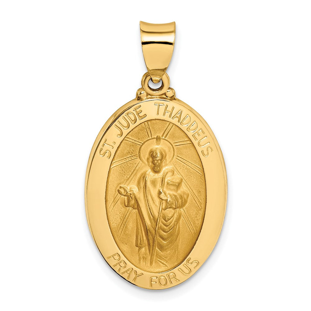 Charlie & Co Jewelry | 14k Polished And Satin St Jude Thaddeus Medal Hollow Pendant - Model XR1351