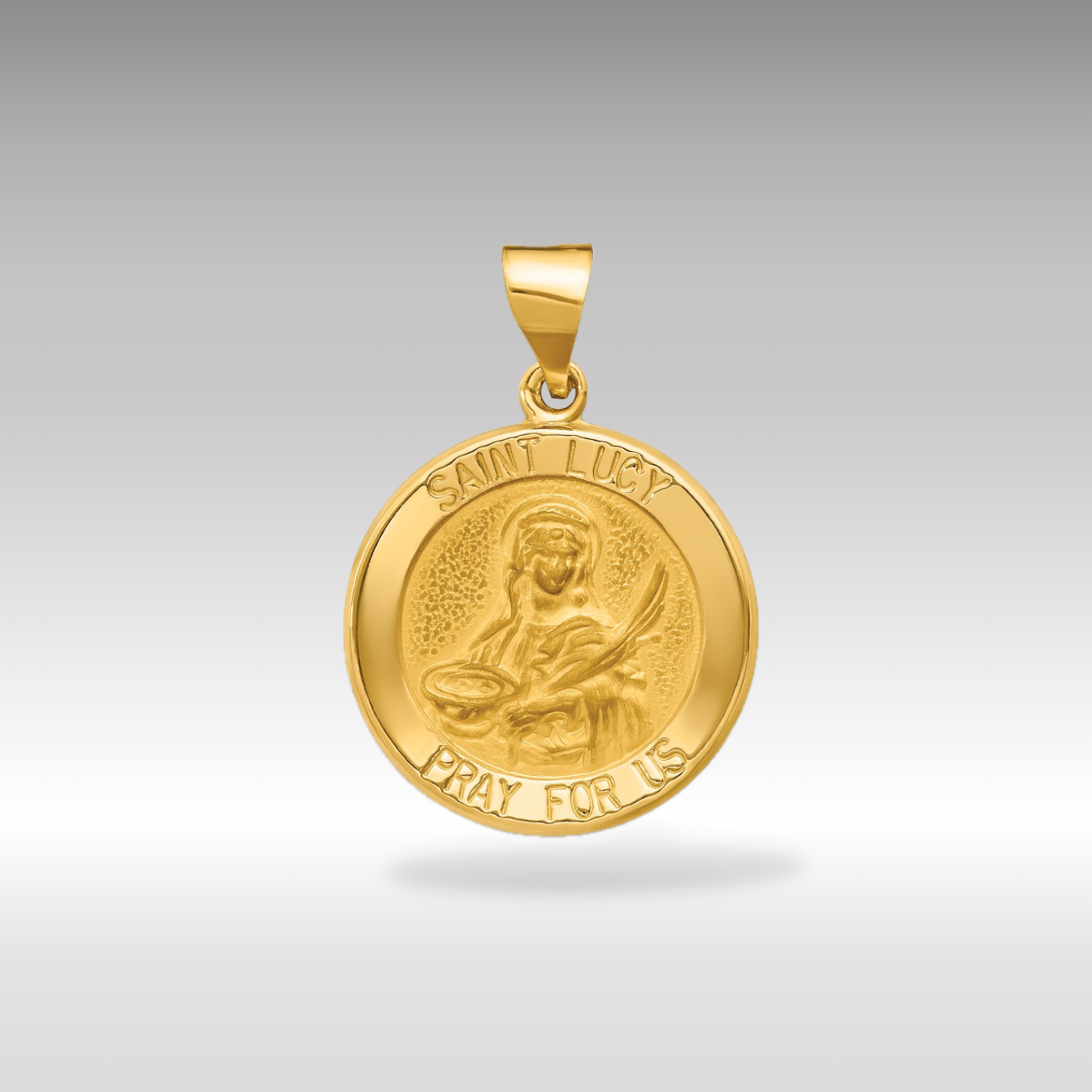 14K Gold Saint Catherine Medal Pendant - Charlie & Co. Jewelry