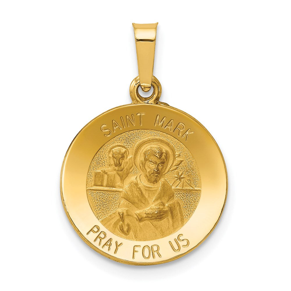Charlie & Co Jewelry | 14k Polished And Satin St Mark Medal Hollow Pendant - Model XR1357