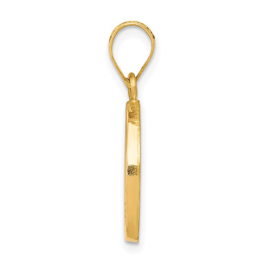 Charlie & Co Jewelry | 14k Polished And Satin St Matthew Medal Hollow Pendant - Model XR1359