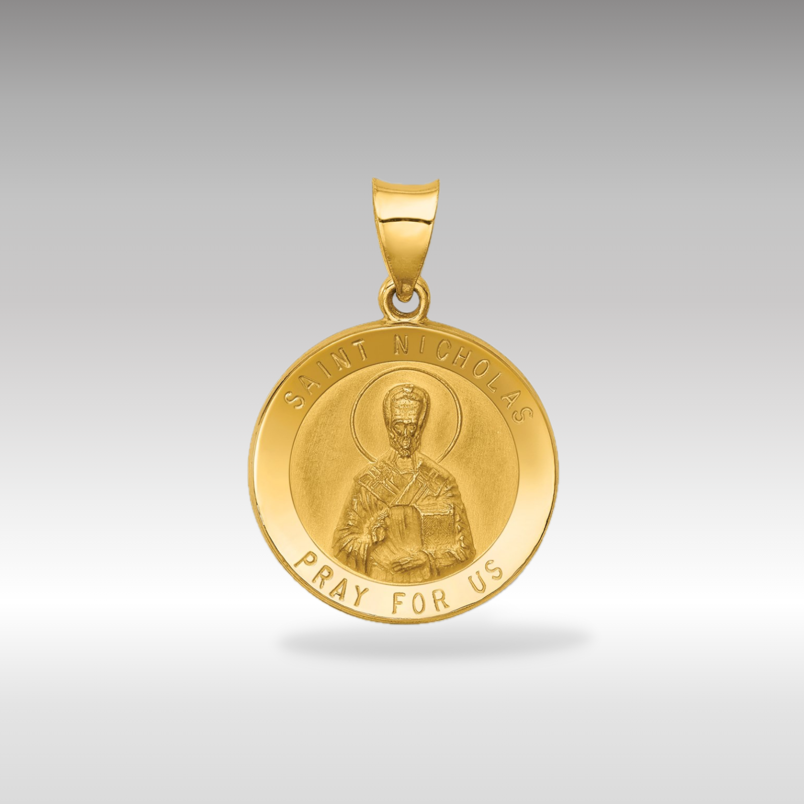 14K Gold St. Nicholas Medal Pendant - Charlie & Co. Jewelry