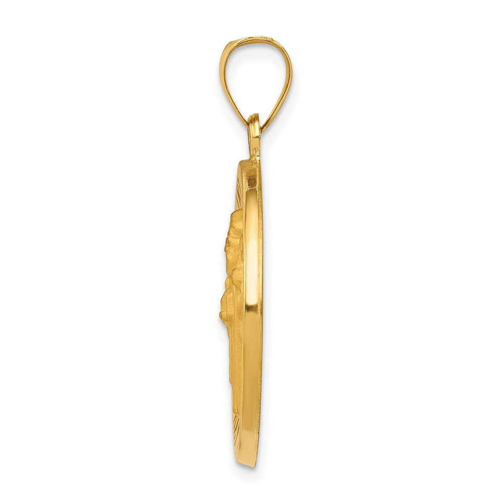 Charlie & Co Jewelry | 14k Polished And Satin St Patrick Medal Hollow Pendant - Model XR1375