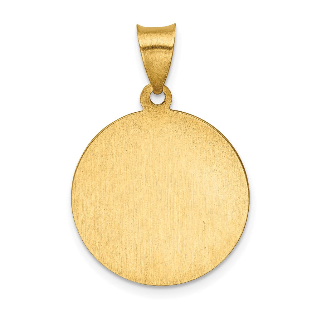 Charlie & Co Jewelry | 14k Polished And Satin St Peregrine Medal Hollow Pendant - Model XR1378